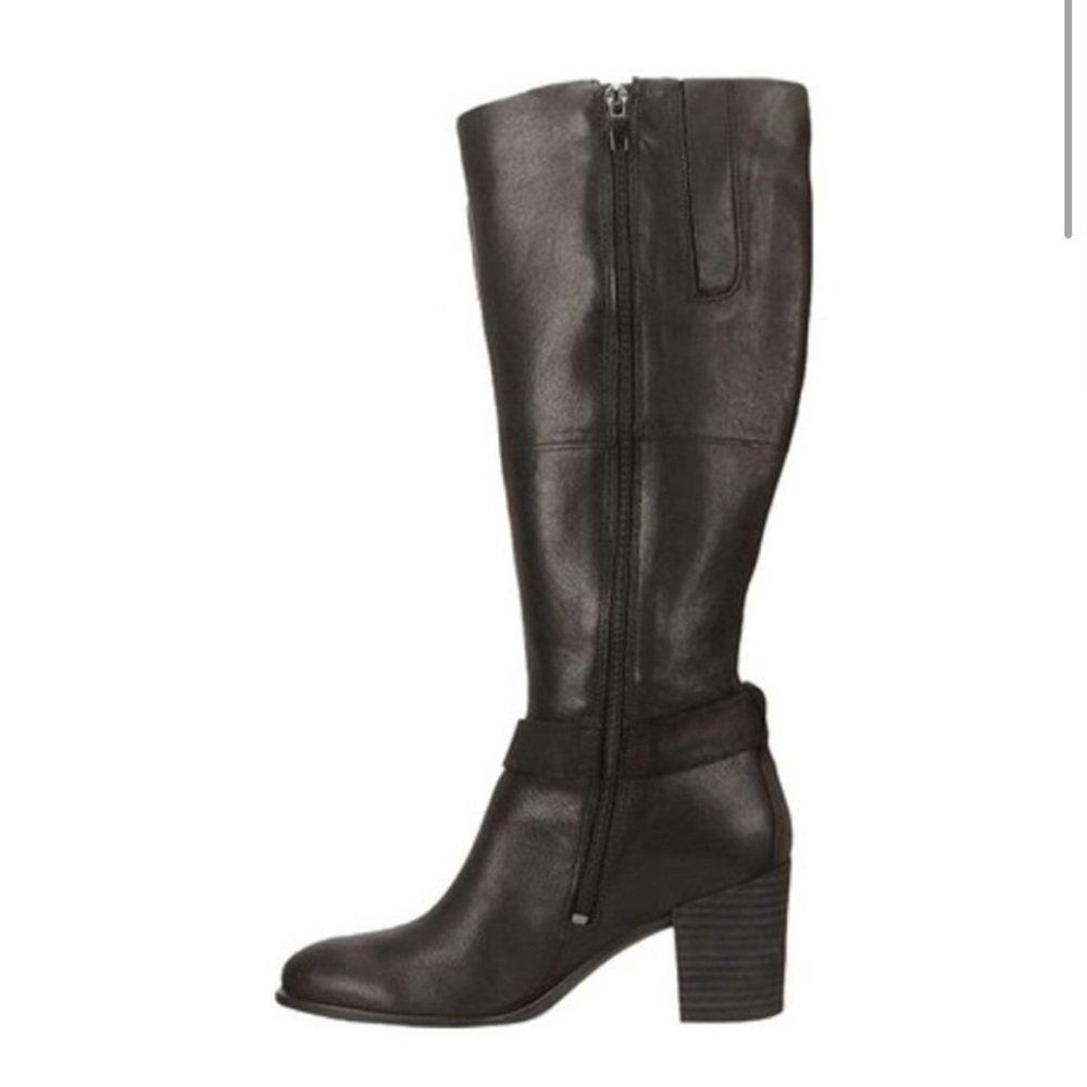 Ecco Shape 55 Black Leather Tall knee high Boots